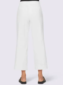 Pantalon 7/8 à taille haute avec poches et jambes larges