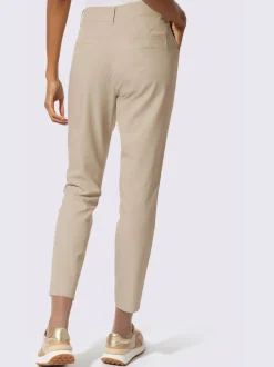 Pantalon taille haute à petits plis avec poches raglan