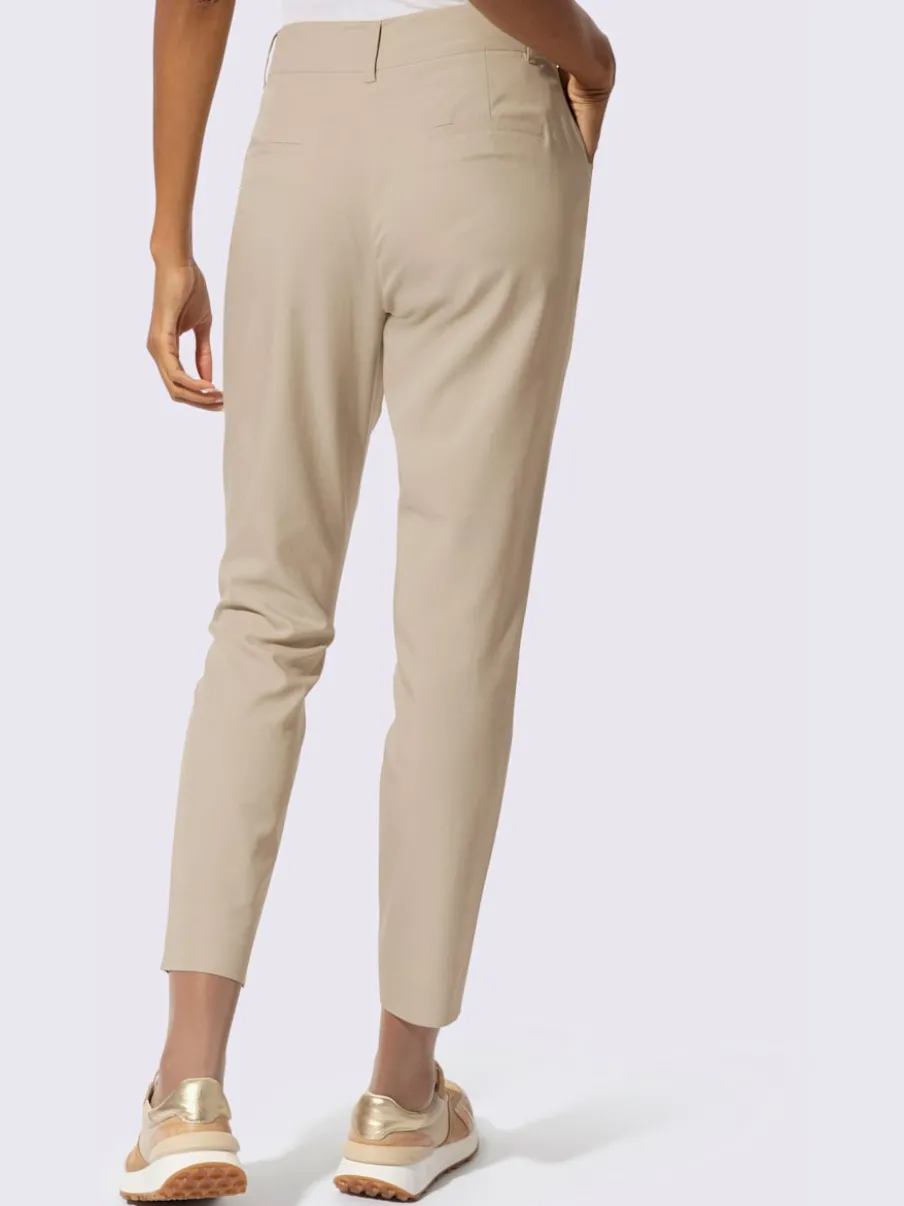 Pantalon taille haute à petits plis avec poches raglan