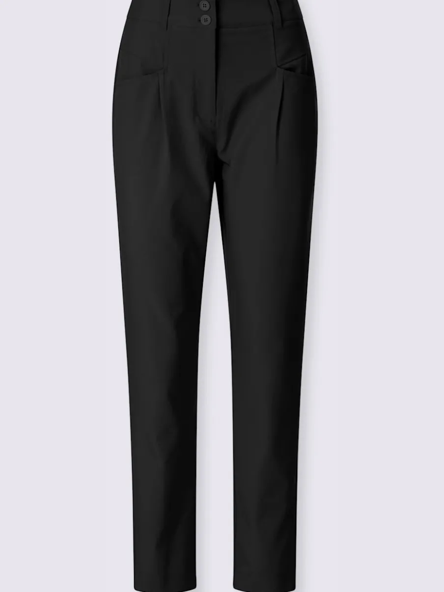 Pantalon taille haute à petits plis avec poches raglan