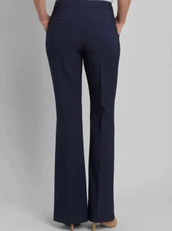 Pantalon tailleur avec nervures et poches latérales