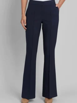 Pantalon tailleur avec nervures et poches latérales