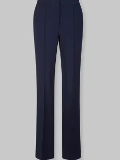 Pantalon tailleur avec nervures et poches latérales