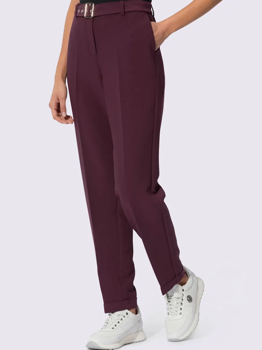 Pantalon tailleur léger avec ceinture et poches discrètes