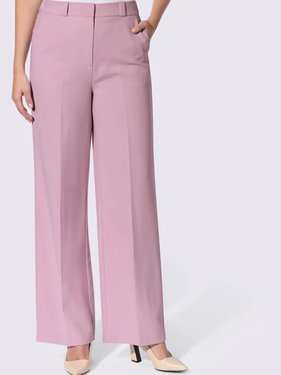 Pantalon tailleur plis repassés, effet affinant