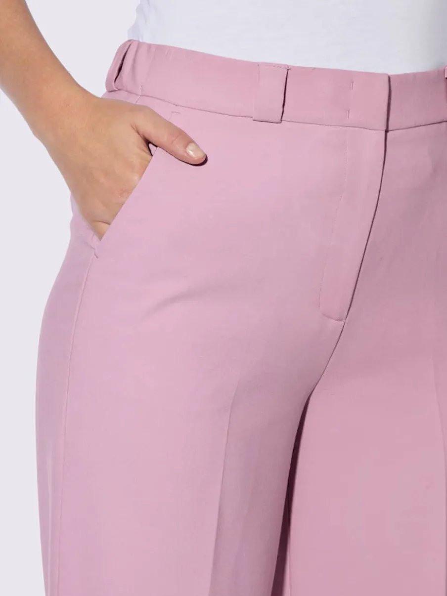 Pantalon tailleur plis repassés, effet affinant