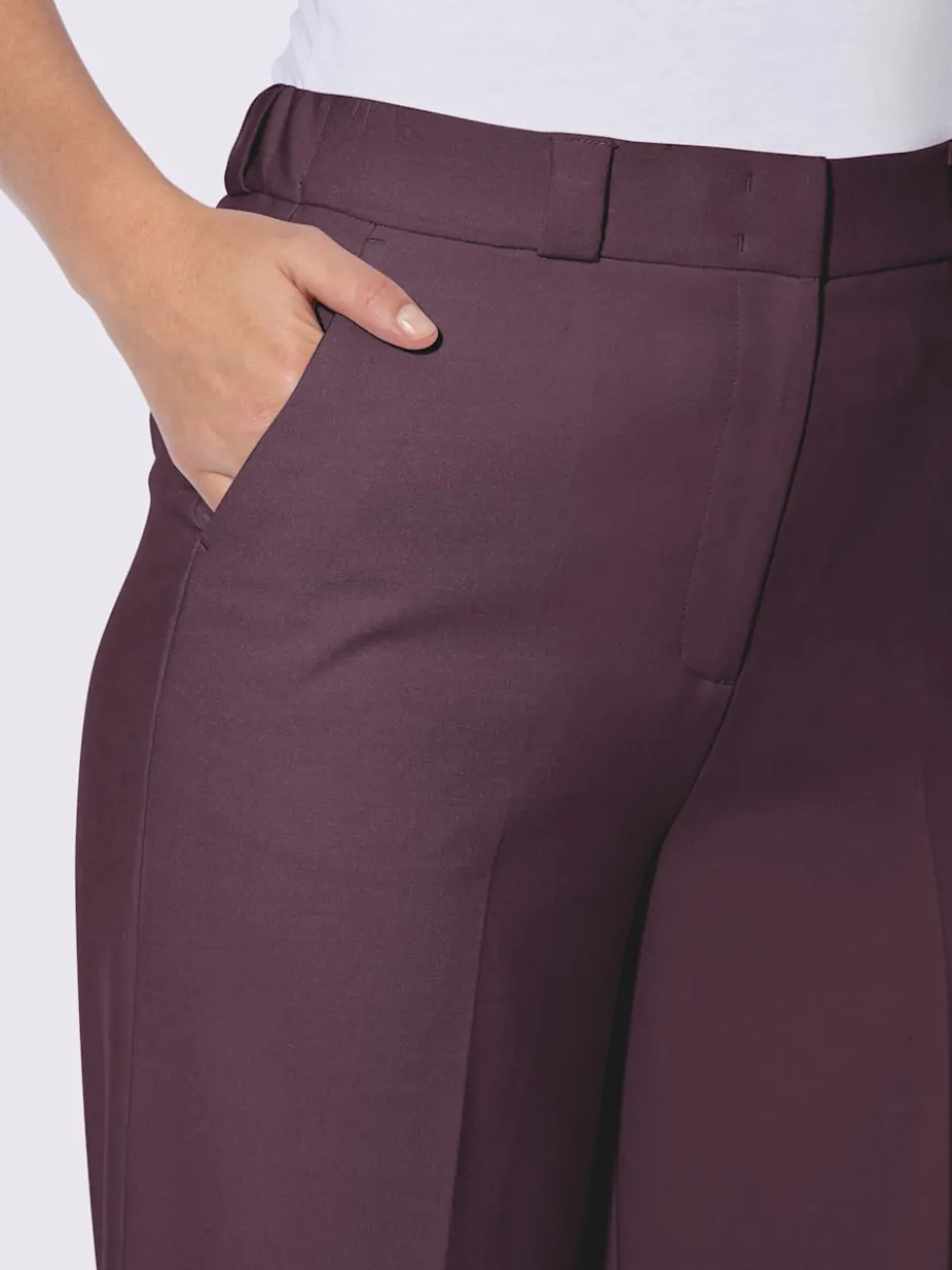 Pantalon tailleur plis repassés, effet affinant