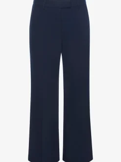Pantalon tailleur à plis repassés avec ceinture élastique ajustable