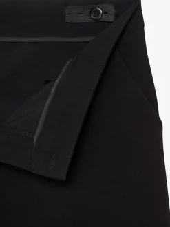 Pantalon tailleur à plis repassés avec ceinture élastique ajustable