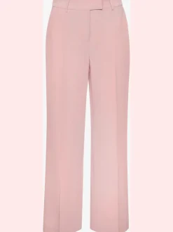 Pantalon tailleur à plis repassés avec ceinture élastique ajustable