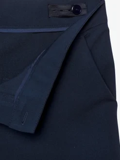 Pantalon tailleur à plis repassés avec ceinture élastique ajustable