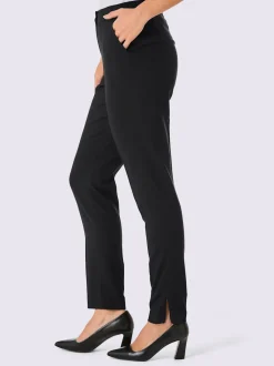 Pantalon tissé en modal à coupe étroite et plis repassés