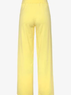 Pantalon tricot jambes larges avec ceinture élastique confortable