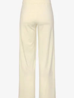 Pantalon tricot jambes larges avec ceinture élastique confortable