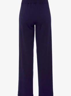 Pantalon tricot jambes larges avec ceinture élastique confortable