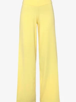 Pantalon tricot jambes larges avec ceinture élastique confortable