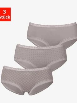 Panty lot de 3 panties lascana légèrement couvrants pour un confort optimal