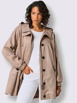 Parka à capuche avec manches raglan et poches pratiques