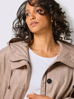 Parka à capuche avec manches raglan et poches pratiques
