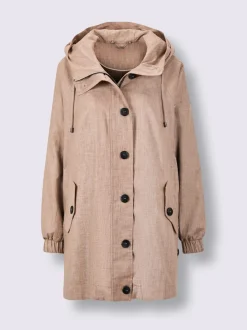 Parka à capuche avec manches raglan et poches pratiques