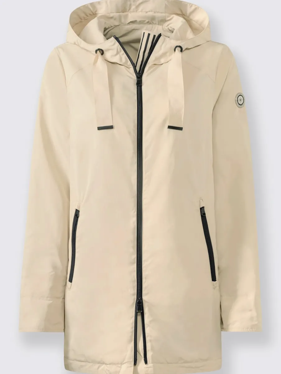 Parka décontractée avec capuche et poches zippées