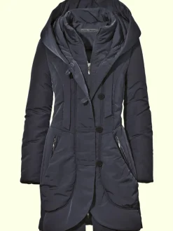 Parka d'extérieur avec col capuche et finition soignée