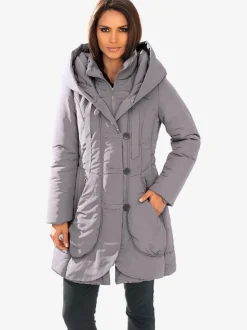 Parka d'extérieur avec col capuche et finition soignée