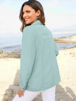 Parka légère avec poches zippées et détails raffinés