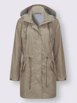 Parka longue avec capuche amovible et poches pratiques