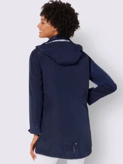 Parka longue avec capuche amovible et poches pratiques