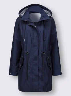 Parka longue avec capuche amovible et poches pratiques