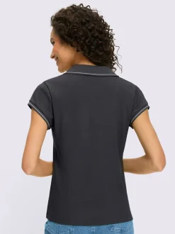 Polo côtelé rayé manches courtes doux coton certifié GOTS