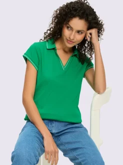 Polo côtelé rayé manches courtes doux coton certifié GOTS