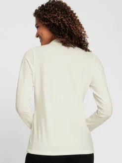Polo en coton doux à patte de boutonnage manches longues