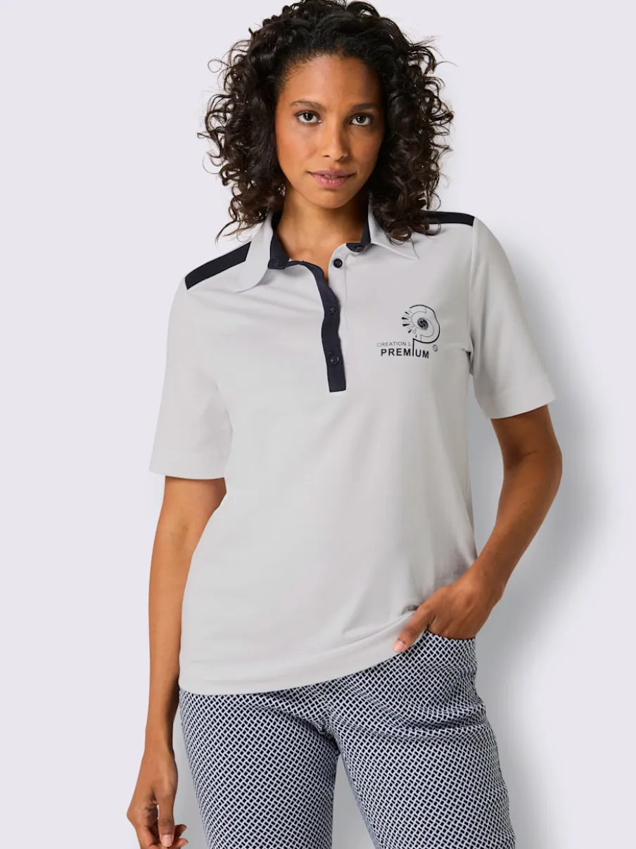 Polo en piqué coton avec col contrasté et manches courtes