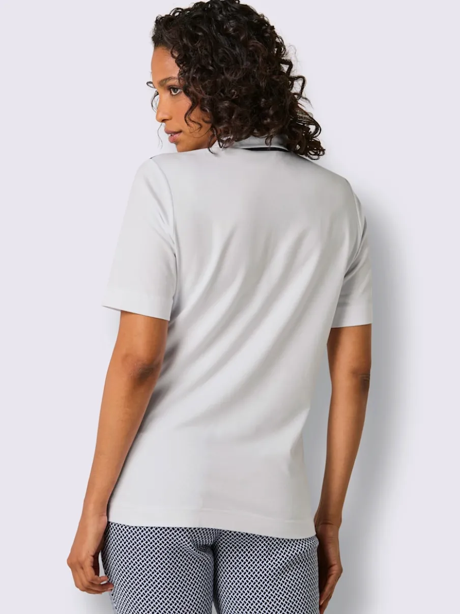 Polo en piqué coton avec col contrasté et manches courtes