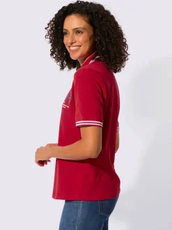 Polo en pure coton à col polo et manches courtes avec motif ancre