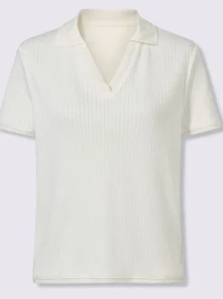 Polo jacquard léger à col polo et manches courtes