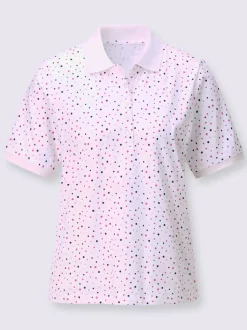 Polo à pois avec col polo et manches courtes