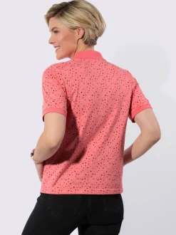 Polo à pois avec col polo et manches courtes