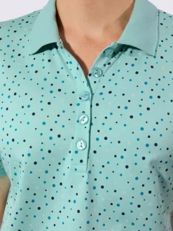 Polo à pois avec col polo et manches courtes