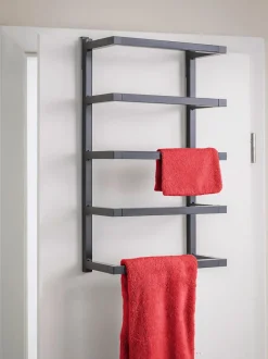 Porte-serviettes métal noir