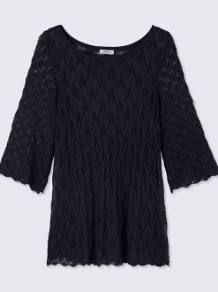 Pull ajouré motif ajouré transparent discret
