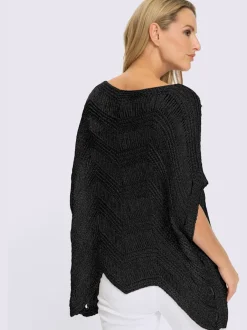 Pull ample au motif tricoté encolure U manches courtes