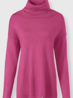 Pull ample avec col roulé et manches longues côtelées