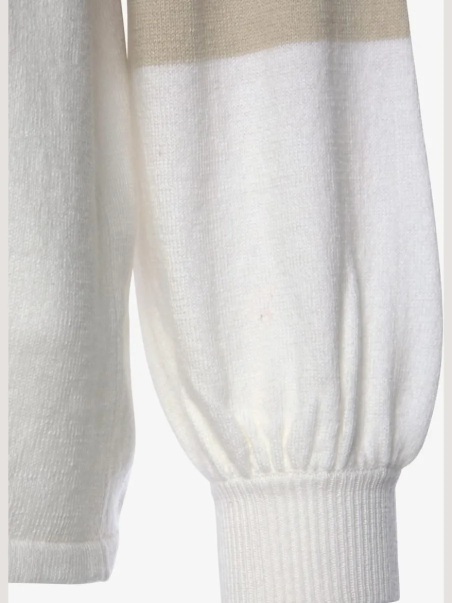 Pull ample col rond avec motifs graphiques en coton
