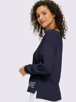 Pull ample à encolure ronde avec inscription MARE