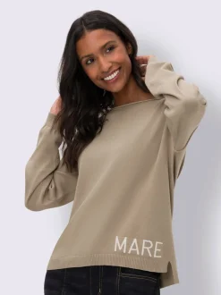 Pull ample à encolure ronde avec inscription MARE