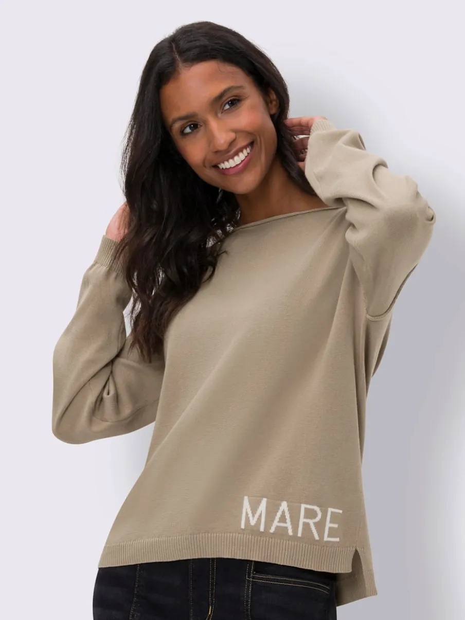 Pull ample à encolure ronde avec inscription MARE