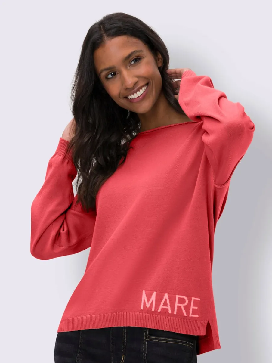 Pull ample à encolure ronde avec inscription MARE